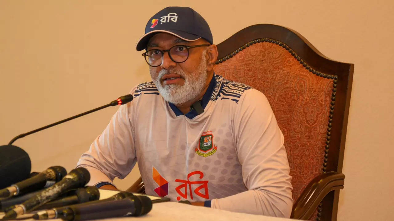 Bangladesh head coach Chandika Hathurusingha during a press conference