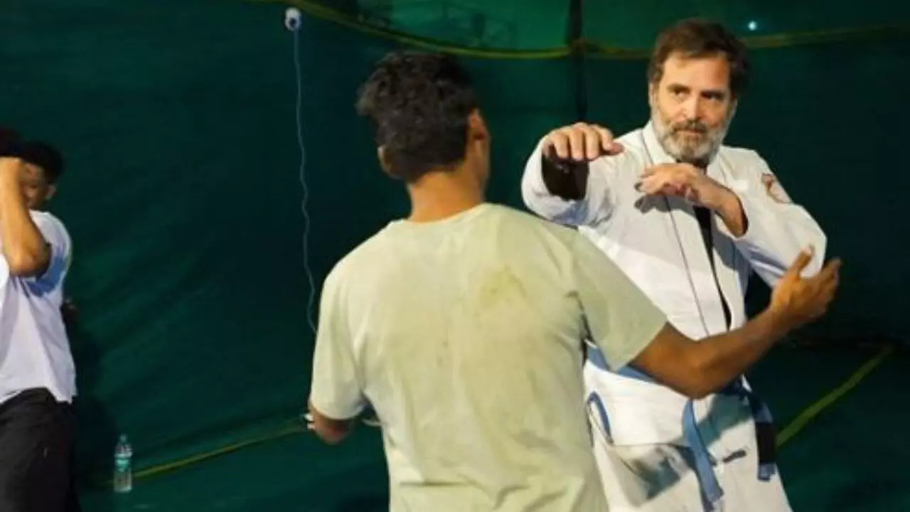 Rahul Gandhi actively practices Jiu-jitsu a traditional Japanese martial art