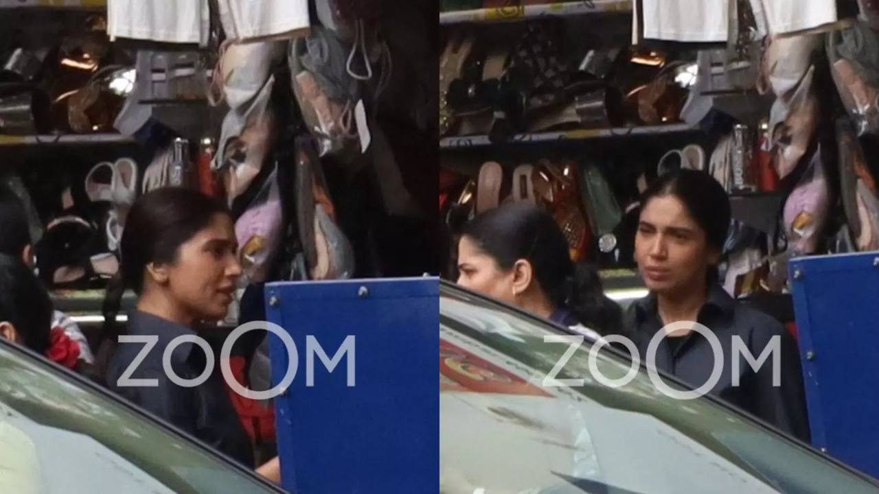 Bhumi Pednekar Gets Clicked Shooting For Upcoming Project In No-Makeup Look - See Exclusive Pics