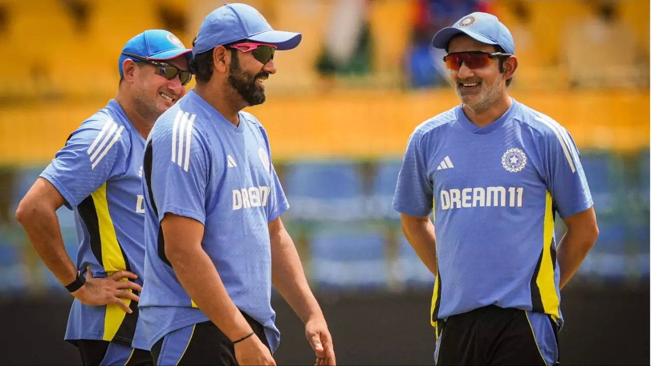 Rohit Sharma with Gautam Gambhir & Ajit Agarkar