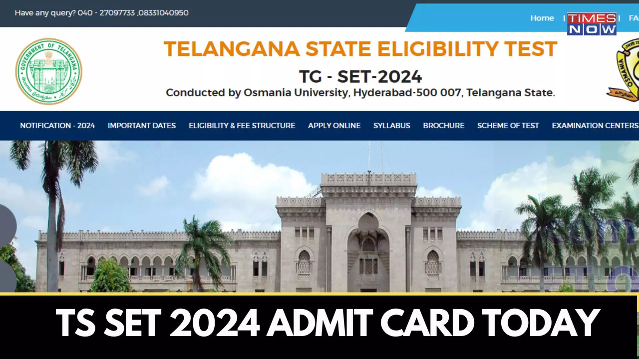 TS SET Hall Tickets 2024 Releasing Today at telanganaset.org, Exam From September 10