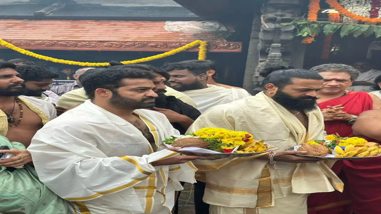 Jr NTR and Rishab Shetty visit temples in Udupi