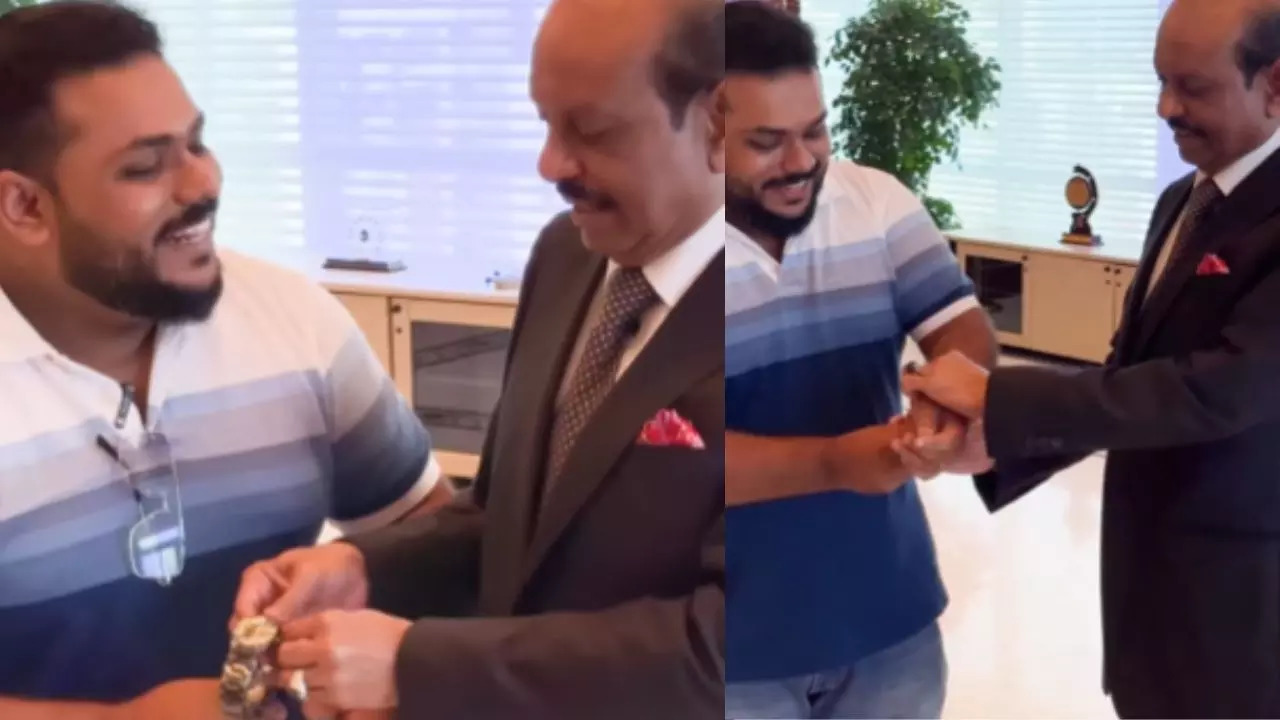 M.A. Yusuf Ali Surprises Fan with Rs 2 Lakh Rado Watch | Video Goes Viral