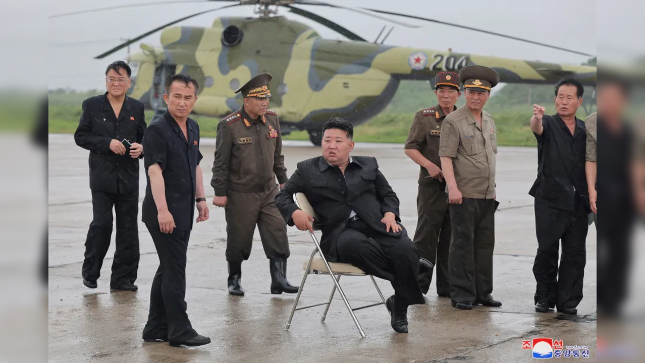 Kim Jong Un and NK Floods