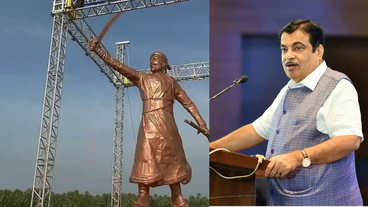 Gadkari On Shivaji Statue