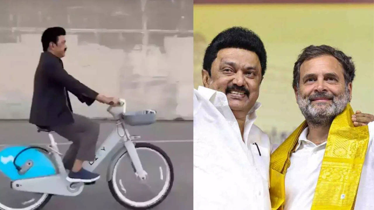 cm stalin and lop rahul gandhi social media banter about cycle ride goes viral