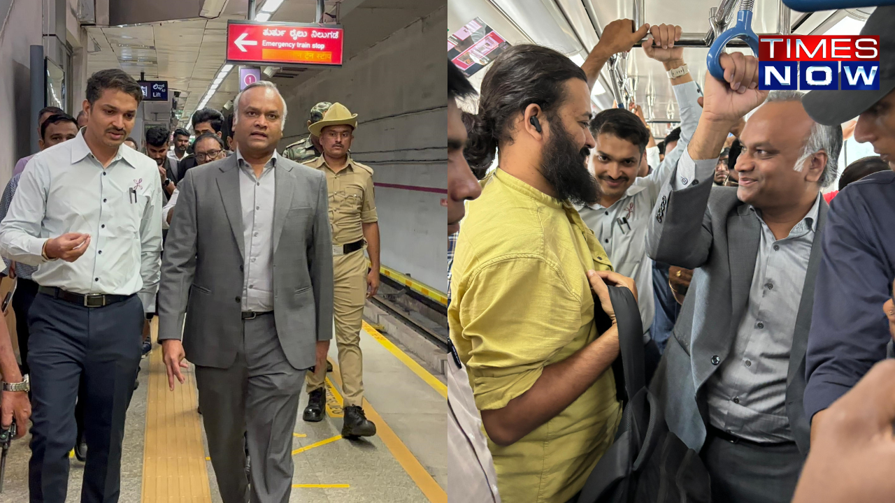 in pics: priyank kharge takes bengaluru's namma metro ride to nasscom summit