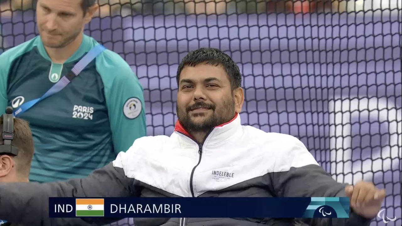 Dharambir in action at Paris Paralympics