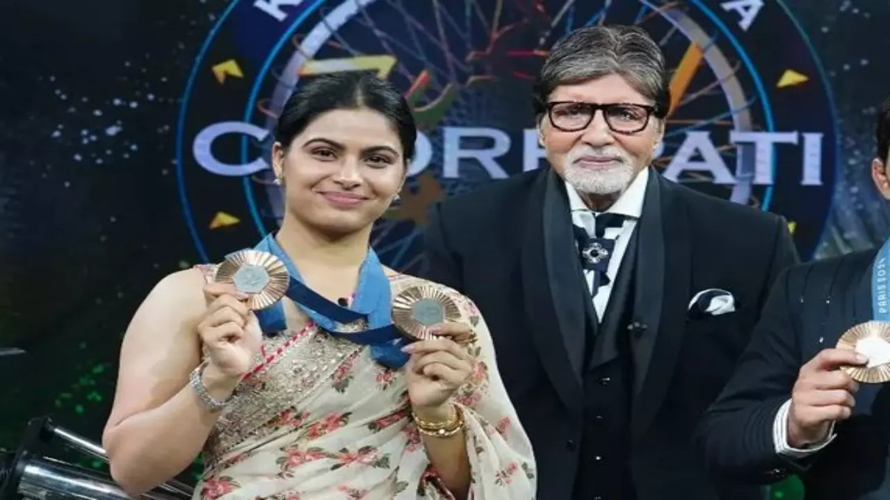 KBC 16: Amitabh Bachchan Learns Shooting Secrets From Paris Olympics 2024 Bronze Medalist Manu Bhaker