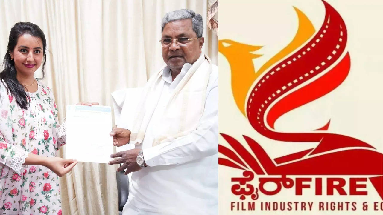 sanjana galrani and fire members meet chief minister siddaramaiah