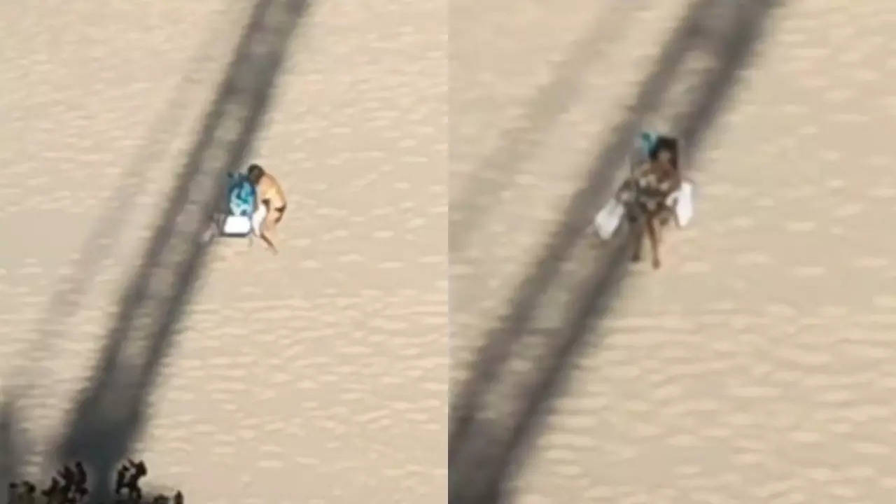 Viral Video: Tower Crane Shadow Follows Sunbathing Woman as She Moves Spots