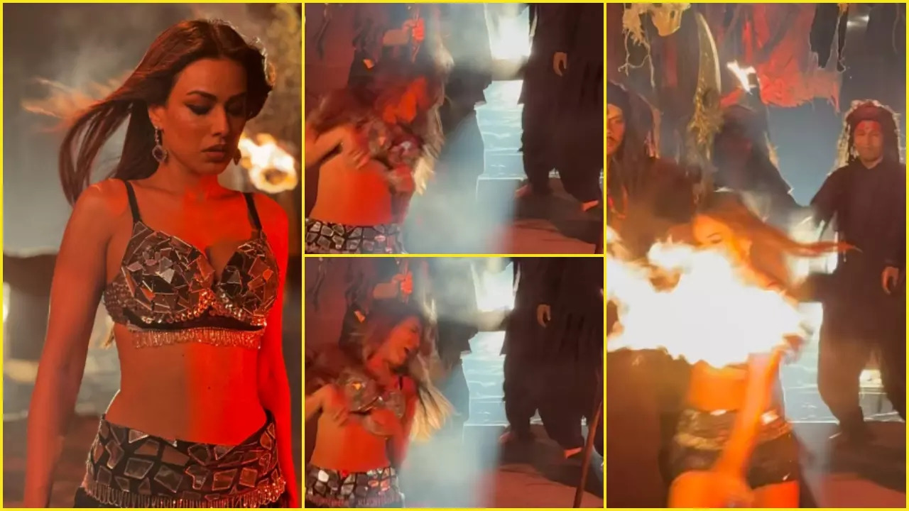 Nia Sharma Escapes Fire At Suhagan Chudail Shoot - Video Inside