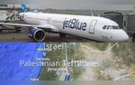 JetBlue Flight Map Labels Israel as Palestinian Territories