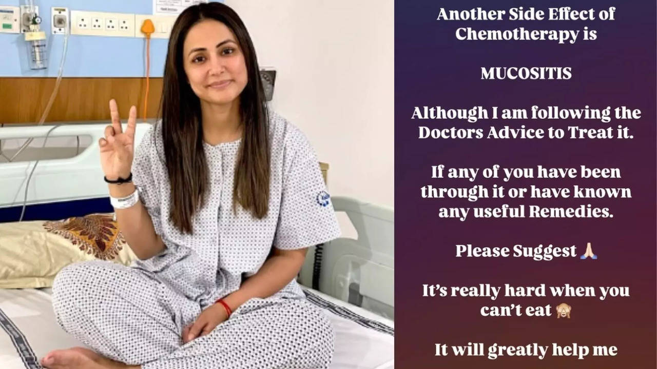 hina khan who is  battling breast cancer now diagnosed with mucositis