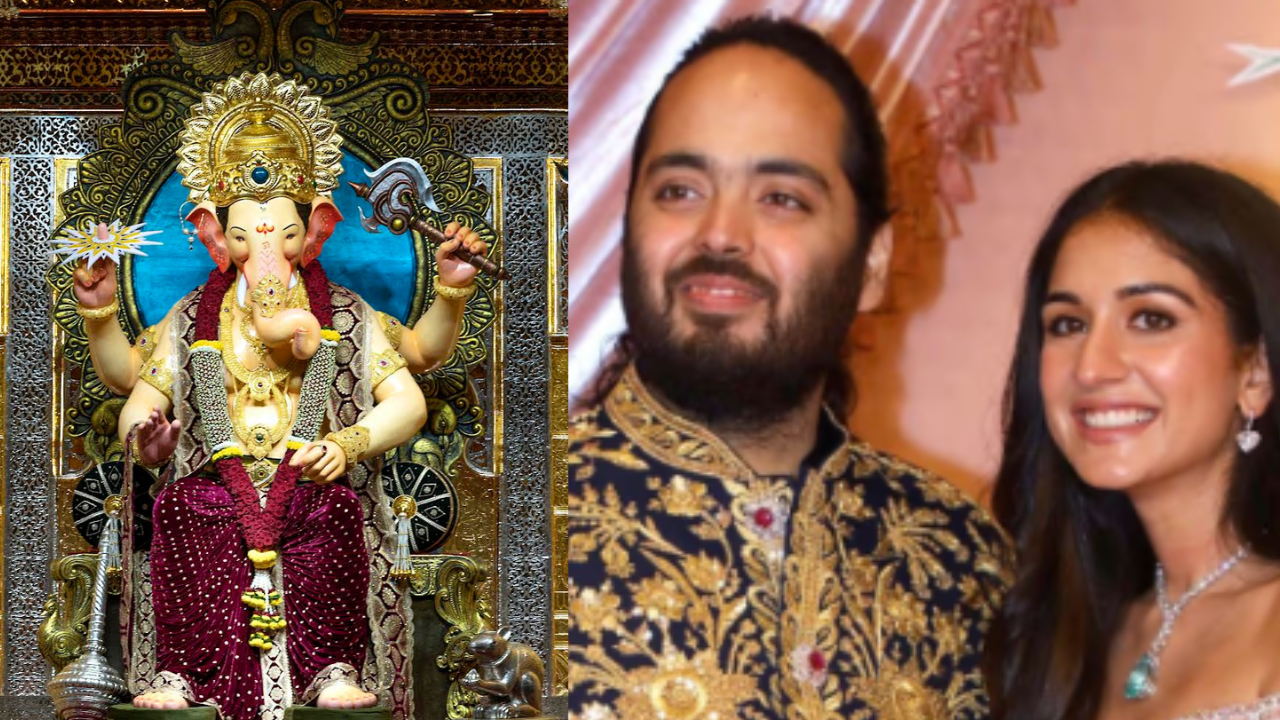 Anant Ambani Gifts Lalbaugcha Raja A Gold Crown