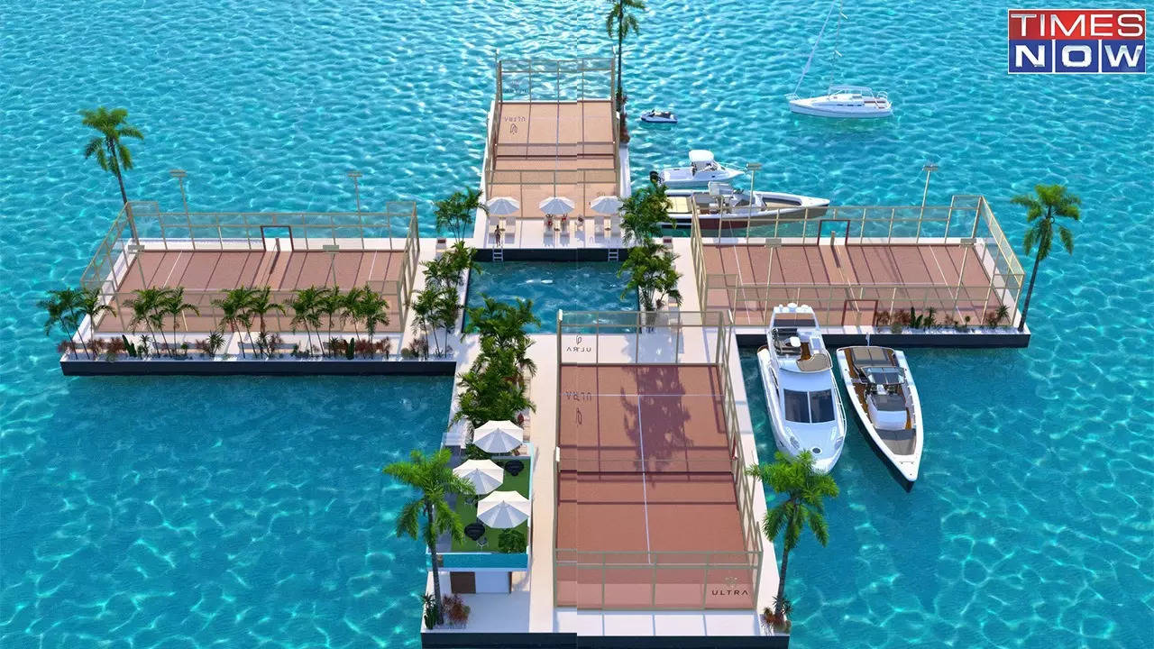 After Pickleball, Miami’s First Floating Padel Courts Set To Make A Splash With 360-Degree Water Views.