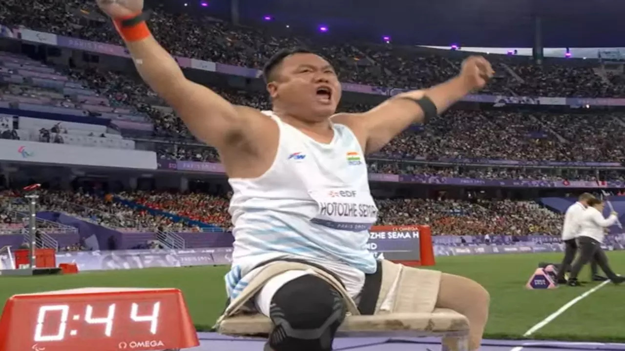 Hokato Hotozhe Sema wins a bronze medal at the Paralympics