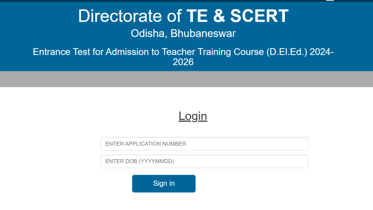 odisha deled admit card 2024 released at scertodishadeled.cbtexam.in, direct link here