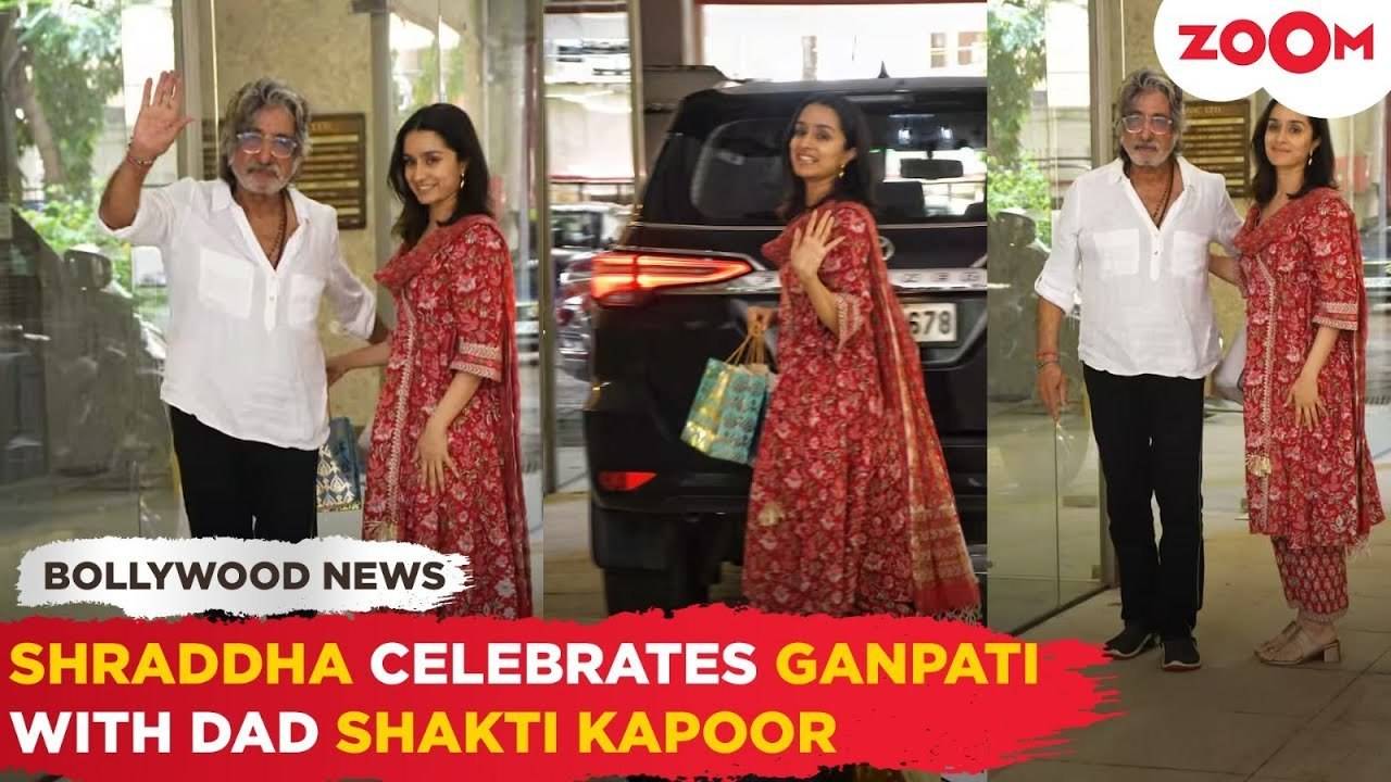 Shraddha Kapoor पिता शक्ति कपूर के साथ आईं नजर, गणपति सेलिब्रेशन में भाग्यश्री लगीं बला की खूबसूरत