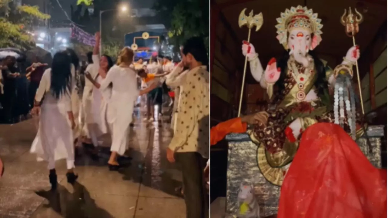 Amid Rain, Transgender Group Dances to Welcome Female Ganesha in Mumbai