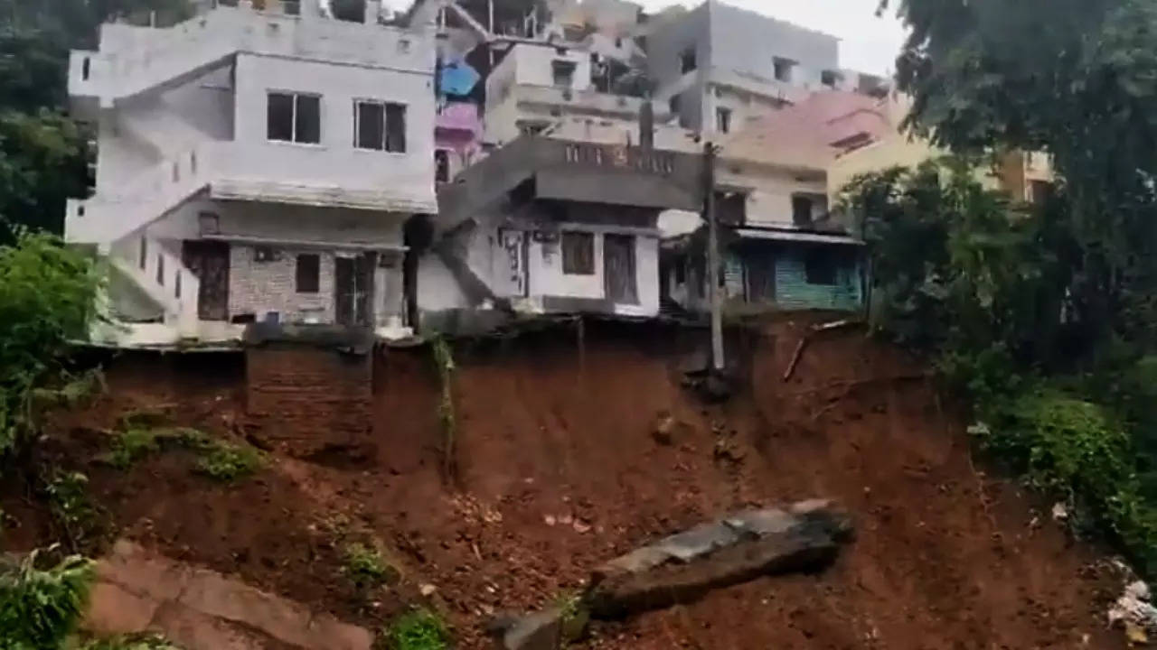 heavy rain in visakhapatnam landslide at gopalapatnam creates panic in locals