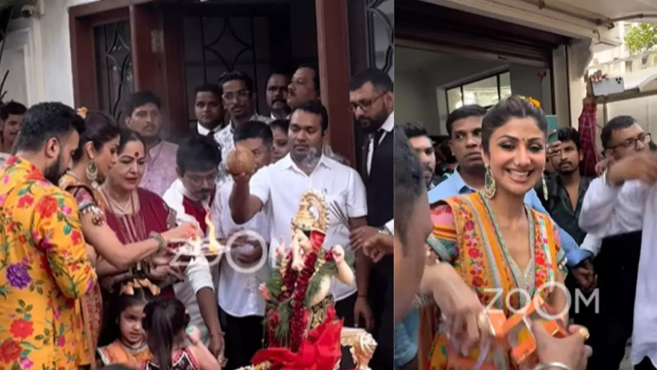 Shilpa Shetty-Raj Kundra Dance Their Hearts Out At Ganpati Visarjan With Kids. Watch Video