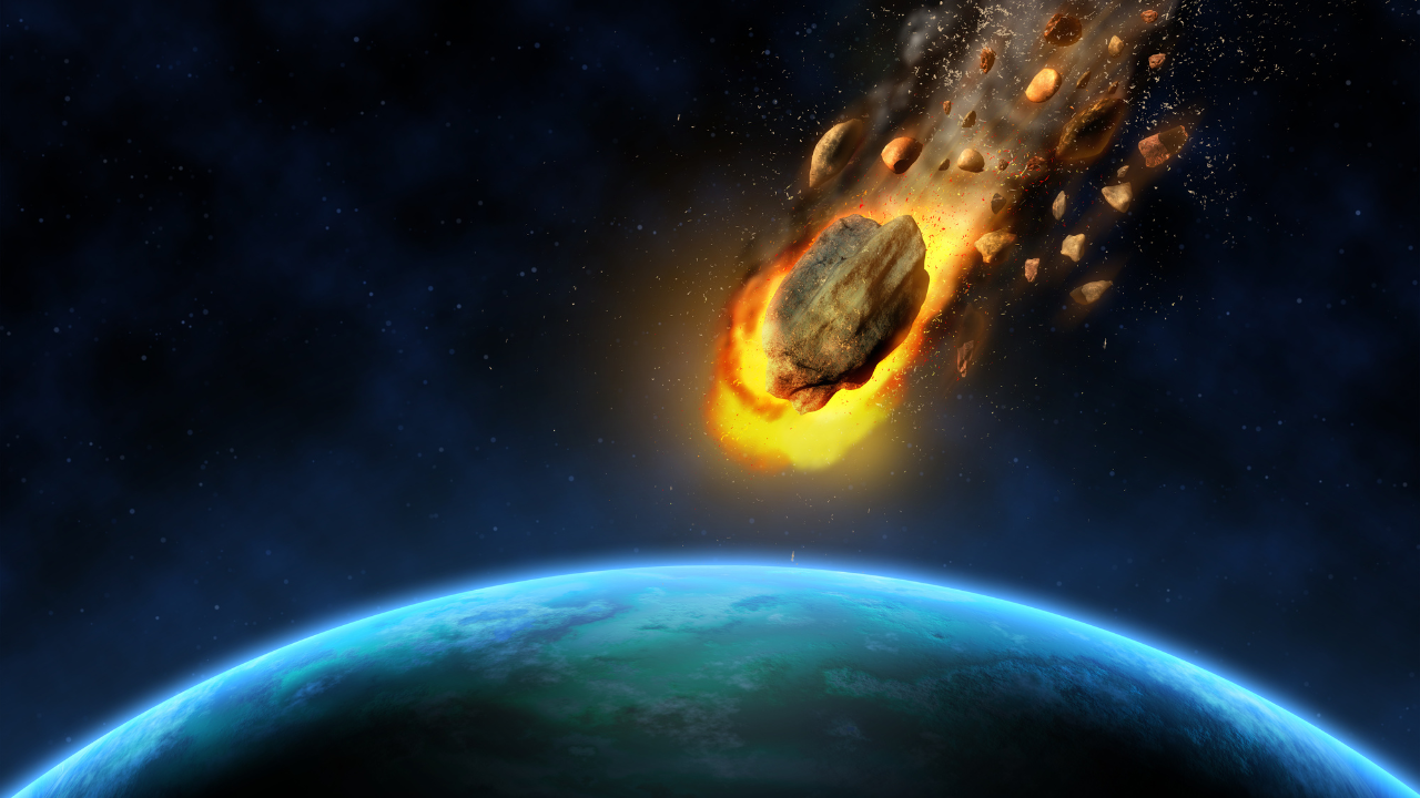 Asteroid hitting earth