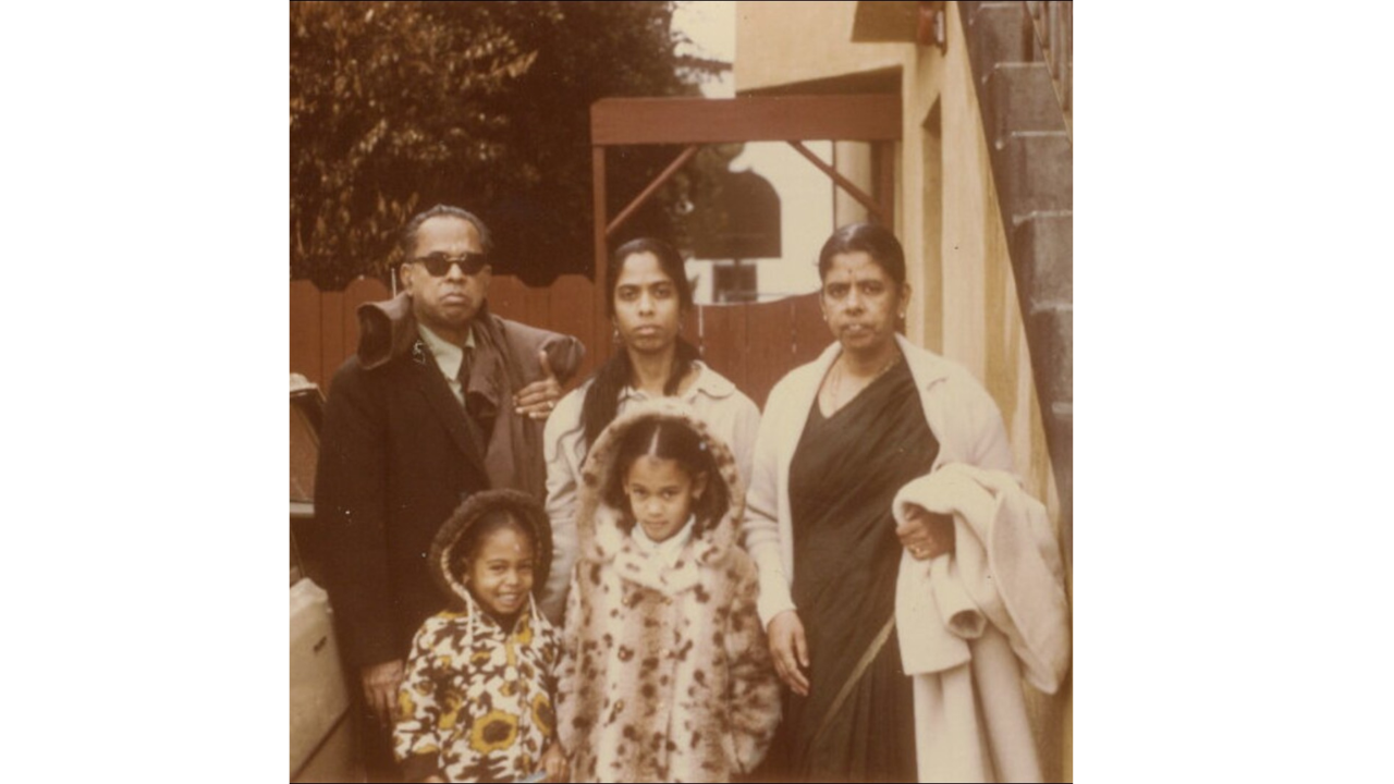 Kamala Harris shared a photo with her grandparents on X.