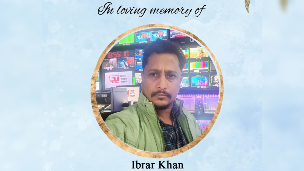 Ibrar Khan was a key member of ET NOW PCR team