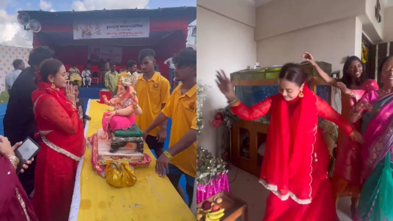 Pregnant Devoleena Bhattacharjee Dances Her Heart Out At Ganpati Visarjan, Flaunts Baby Bump - Watch