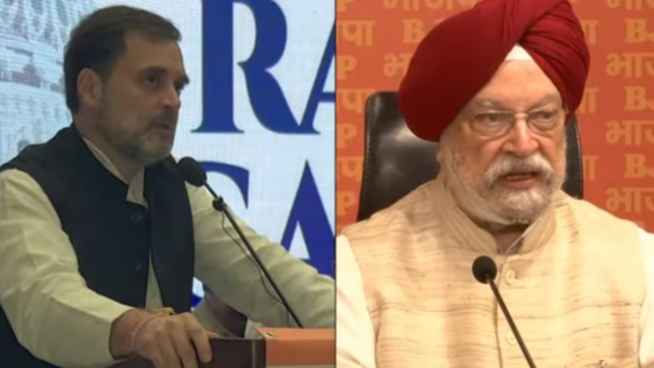 Union Minister Hardeep Singh Puri Slams Rahul Gandhi Over His Remarks On 'Sikhs'