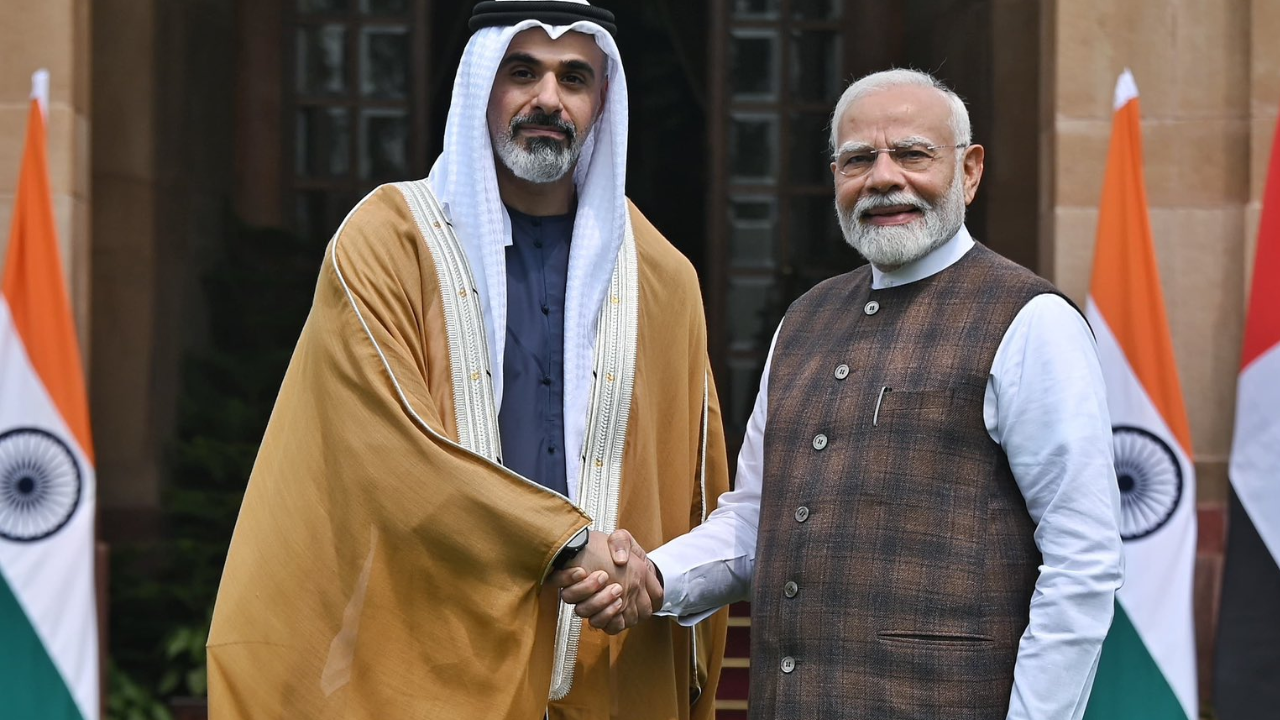 Abu Dhabi Crown Prince With PM Modi