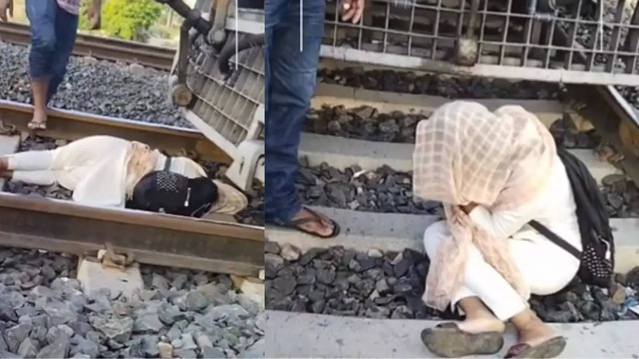 Girl falls asleep on railway track while attempting suicide