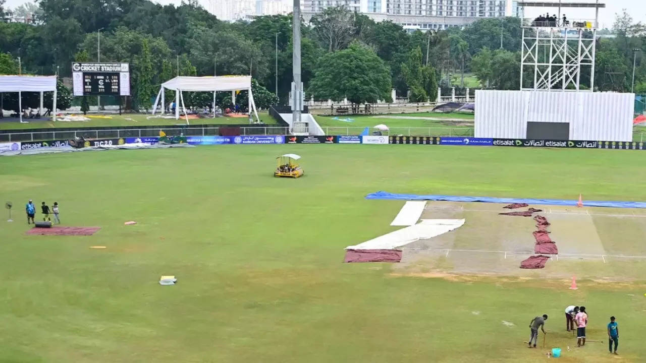 AFG Vs NZ: Wedding Tents Used To Cover Greater Noida Stadium Outfield Instead Of Covers: Report