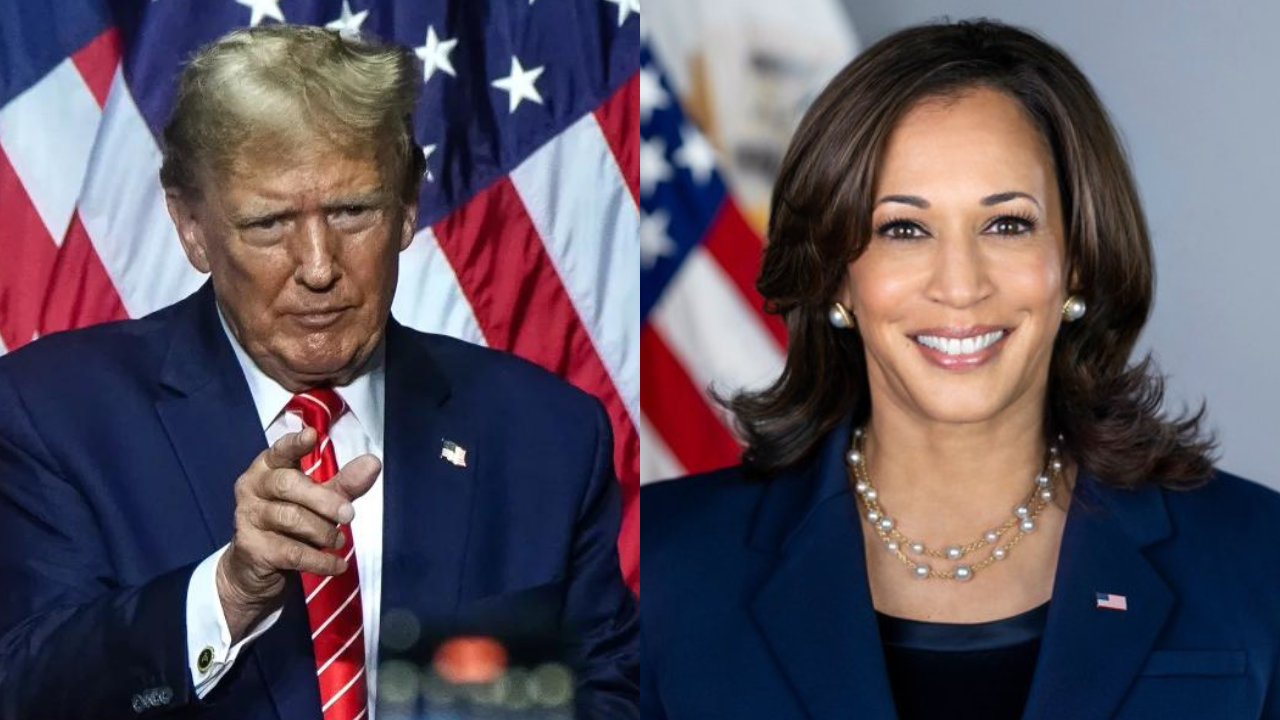 Donald Trump and Kamala Harris