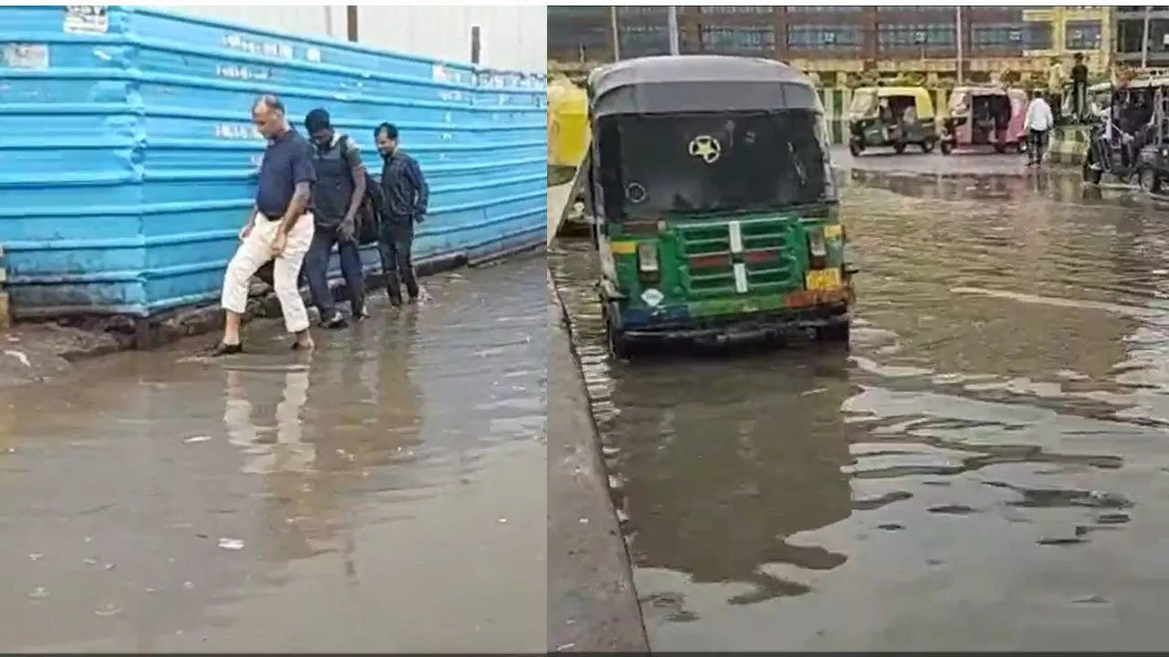 Waterlogging Nearby Noida Sector 51 Metro Station