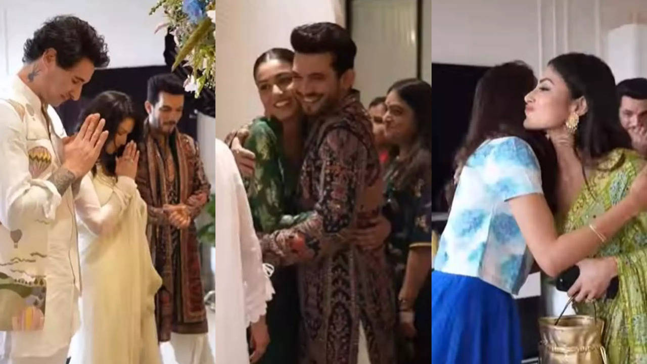 Arjun Bijlani's Ganpati Celebration Was A Starry Affair: Sunny, Mouni, Sana Makbul And Others Visit - Watch