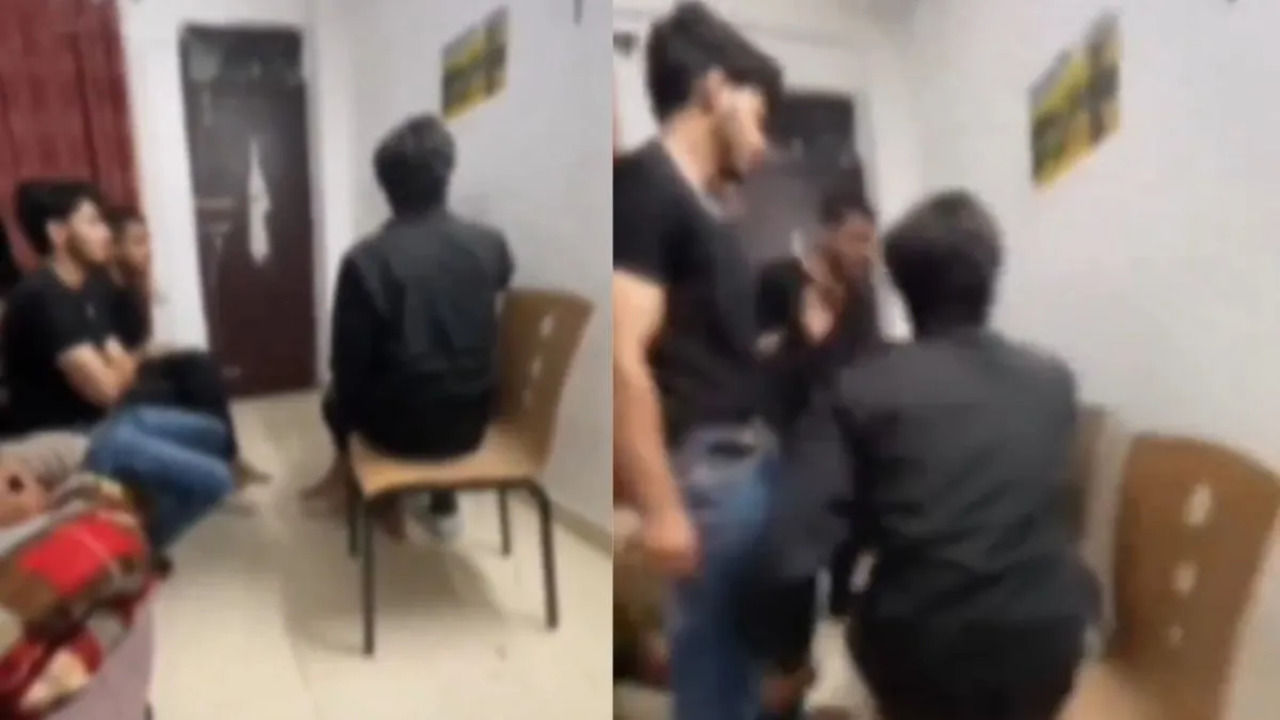 A private university student was thrashed and ragged by his seniors