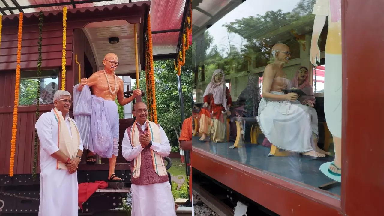 Special Railway Coach Dedicated To Mahatma Gandhi Unveiled At Rajghat