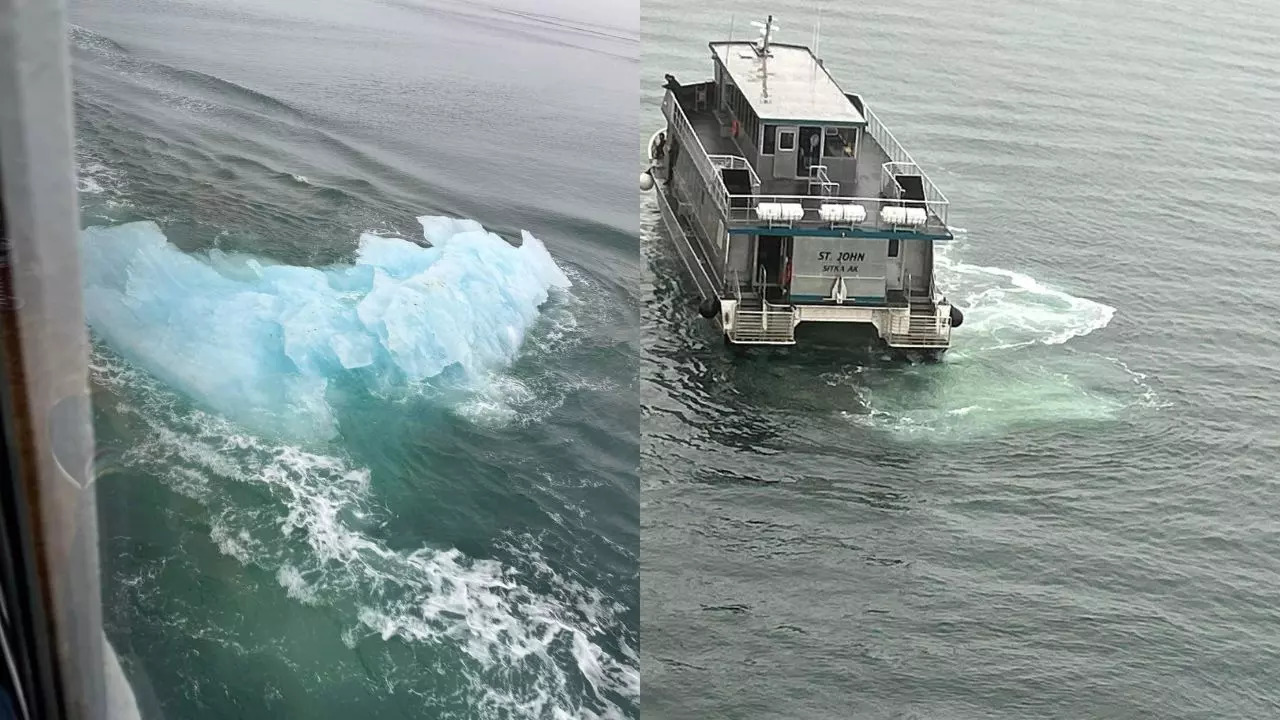 Alaskan cruise ship's close shave