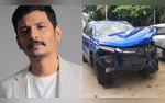 Jiiva And Wife Have A Narrow Escape After His Car Meets With An Accident