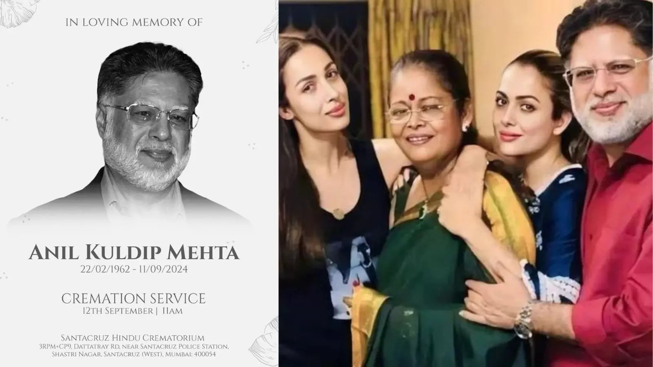 Malaika Arora's Father Dies By Suicide: Anil Mehta's Cremation Service To Be Held On September 12 In Santacruz