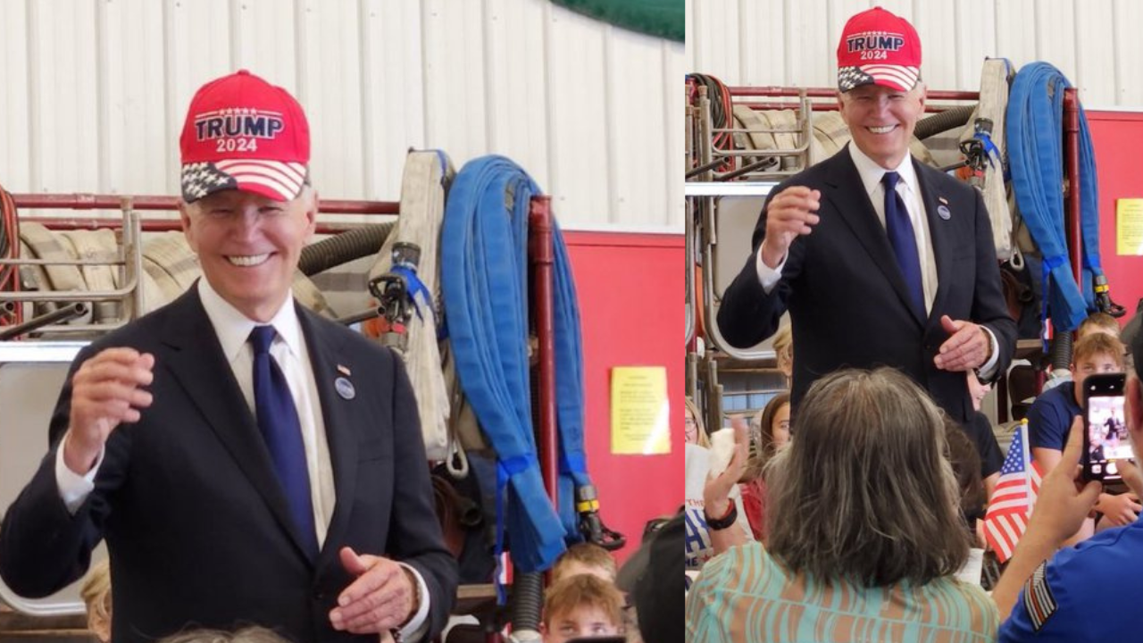 Biden Wears MAGA Hat