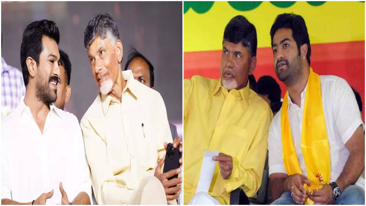 Ram Charan - Chandrbabu Naidu- Jr NTR