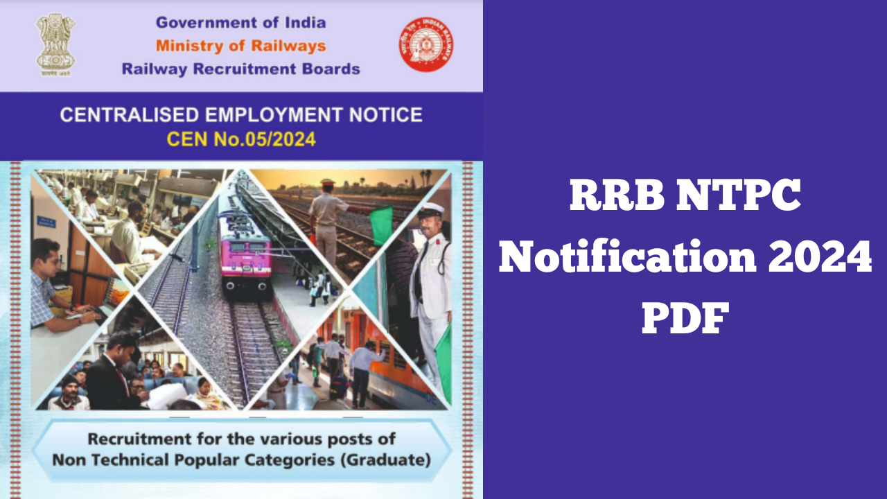 RRB NTPC Notification 2024 PDF