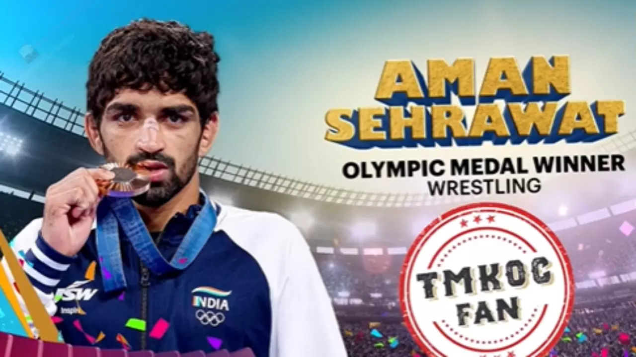 TMKOC: Paris Olympics Medallist Aman Sehrawat Performs Ganpati Aarti At Gokuldham Society