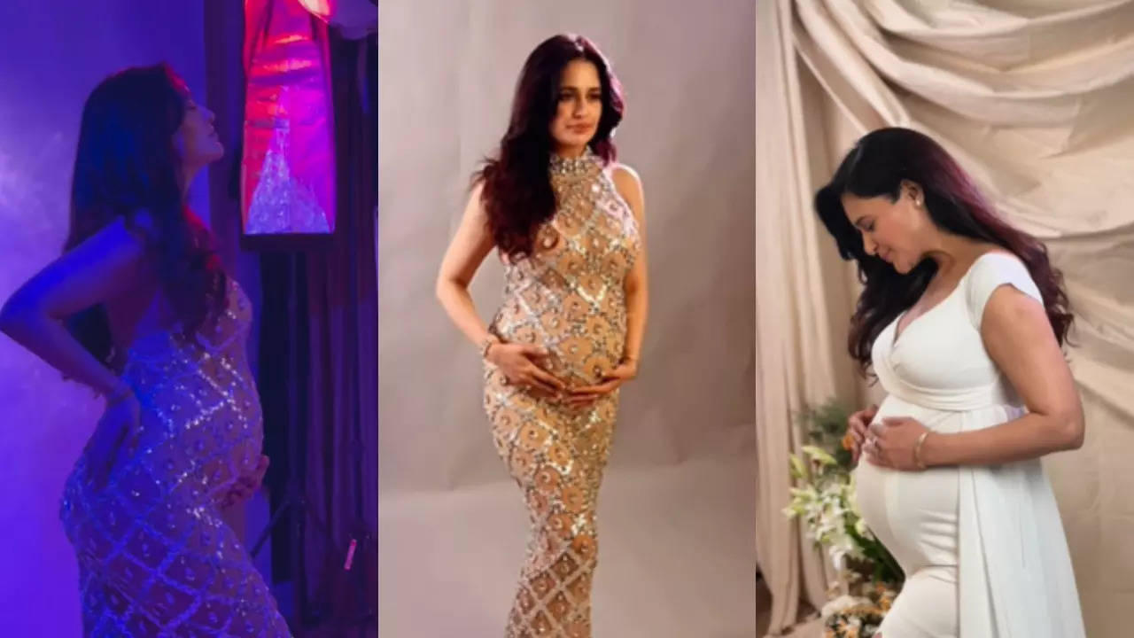 Yuvika Chaudhary Facetimes Prince Narula During Maternity Photoshoot, Gives Him A Flying Kiss - Watch