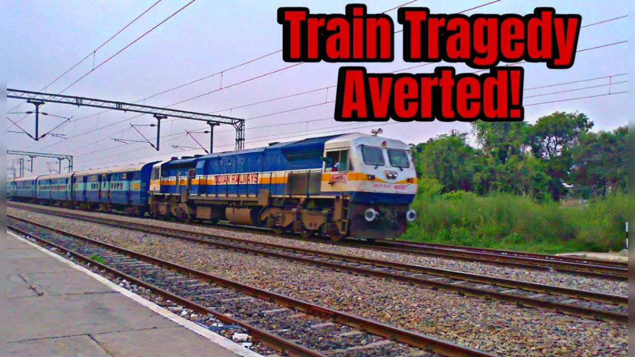 A massive rail accident was averted when Chhattisgarh Express tilted while moving at high speed