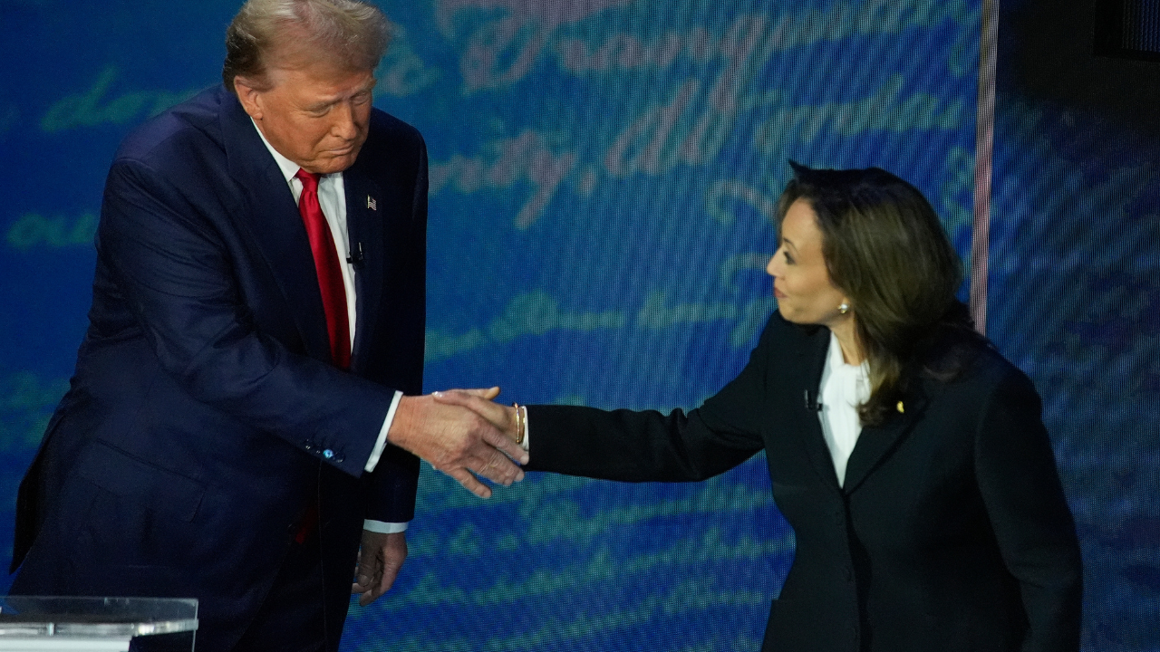 Donald Trump and Kamala Harris at presidential debate