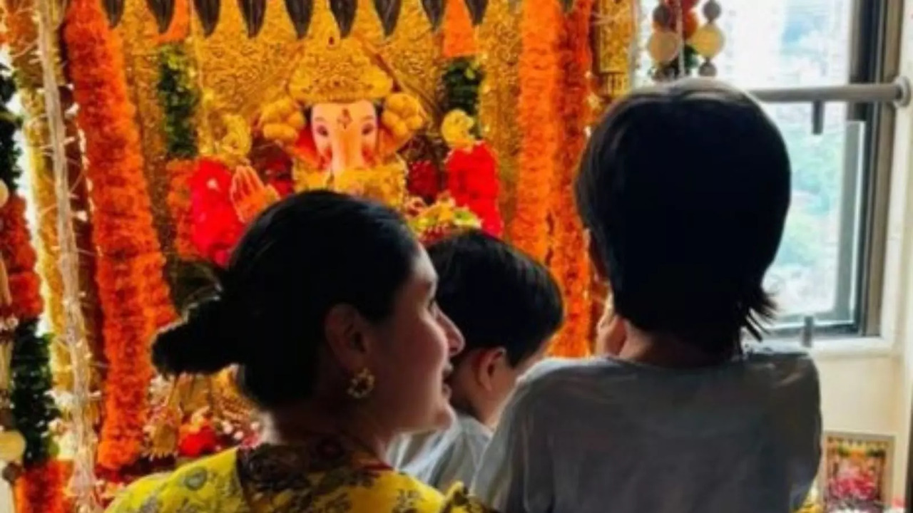 Kareena Kapoor Khan's Heartwarming Ganesh Chaturthi Celebration with Munchkins Taimur and Jeh